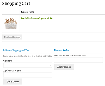estimate shipping instructions Estimate shipping error