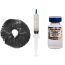 Albino A+ psilocybe cubensis spore print, spore syringe and spore vials